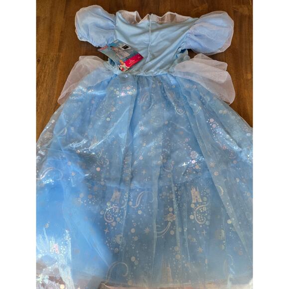 Disney Kids' Cinderella Deluxe Costume Dress Light Blue 7-8 - Picture 6 of 8